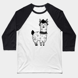 Alpaca - Cute Hand Drawn Baseball T-Shirt